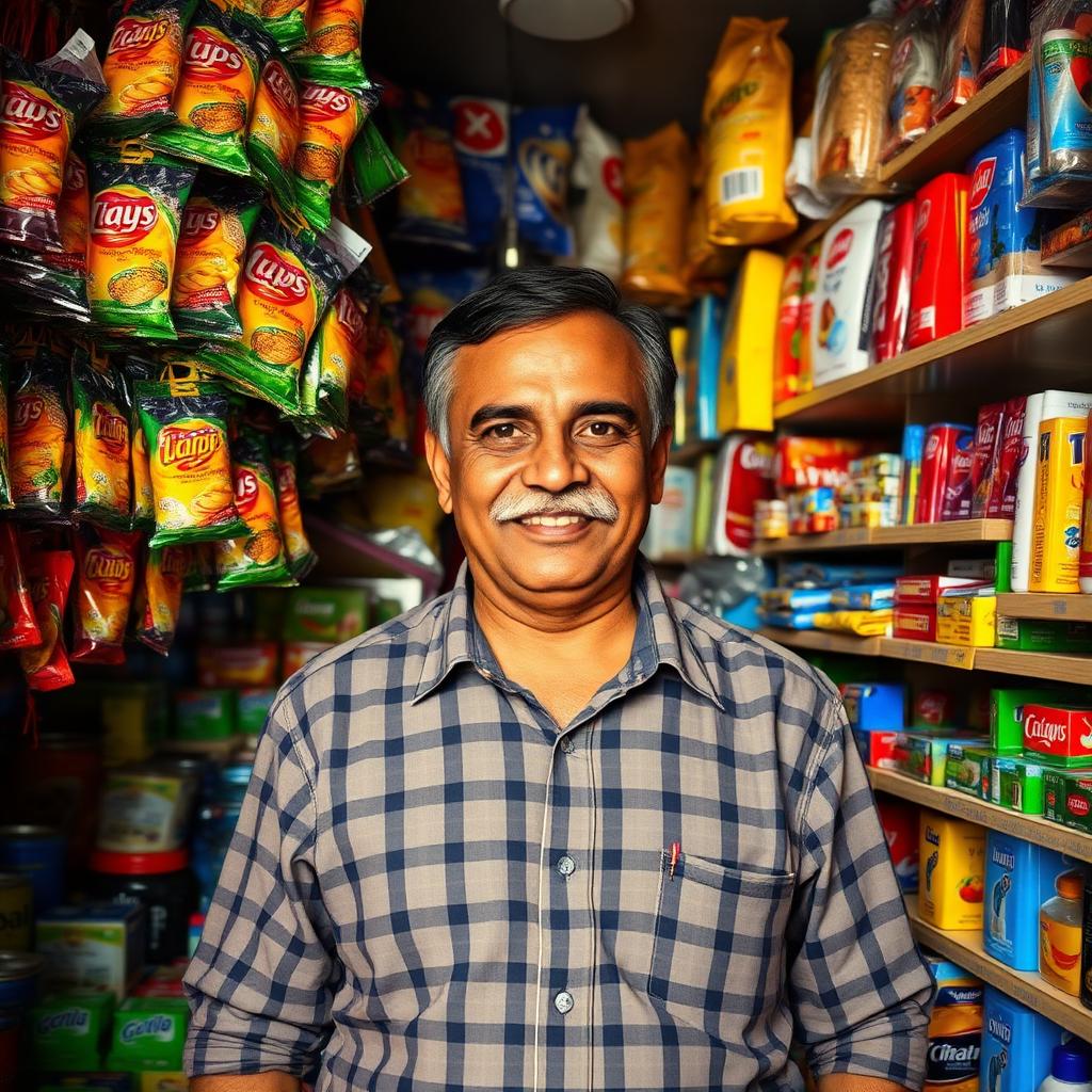 Village kirana shop owner using VyparHub